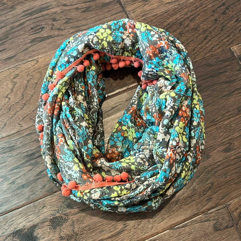 Infinity Scarf by Matilda Jane with Pom Pom Bauble edging